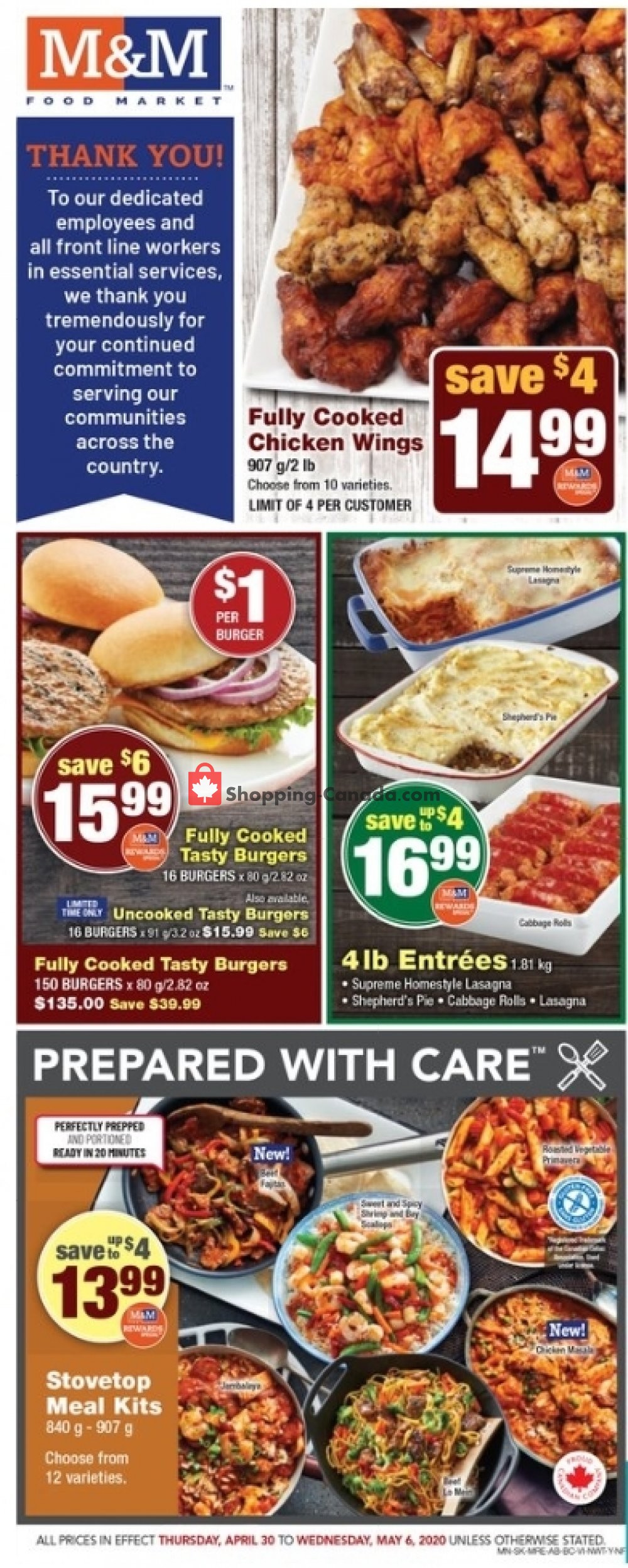 M&M Food Market flyer from Thursday April 30, 2020 to Wednesday May 6, 2020 - page 1