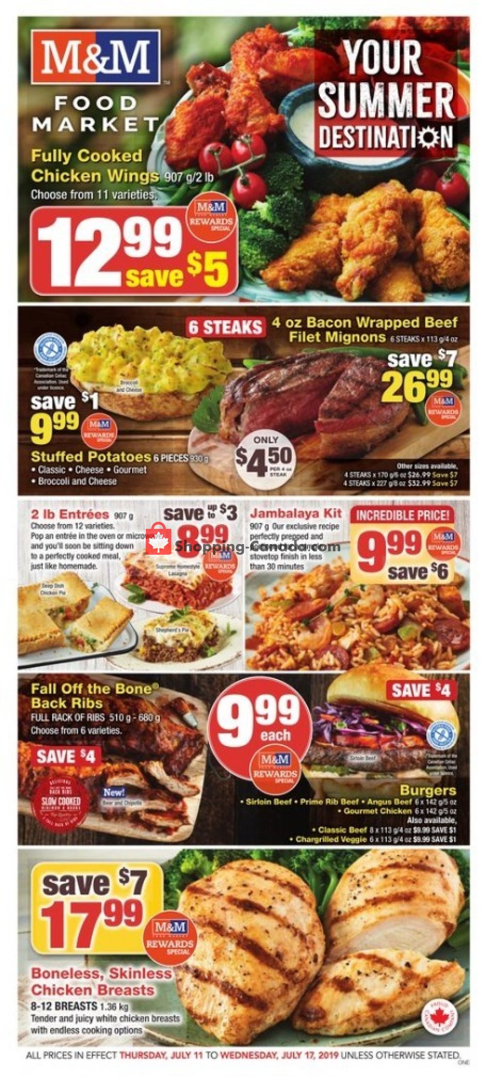 M&M Food Market flyer from Thursday July 11, 2019 to Wednesday July 17, 2019 - page 1