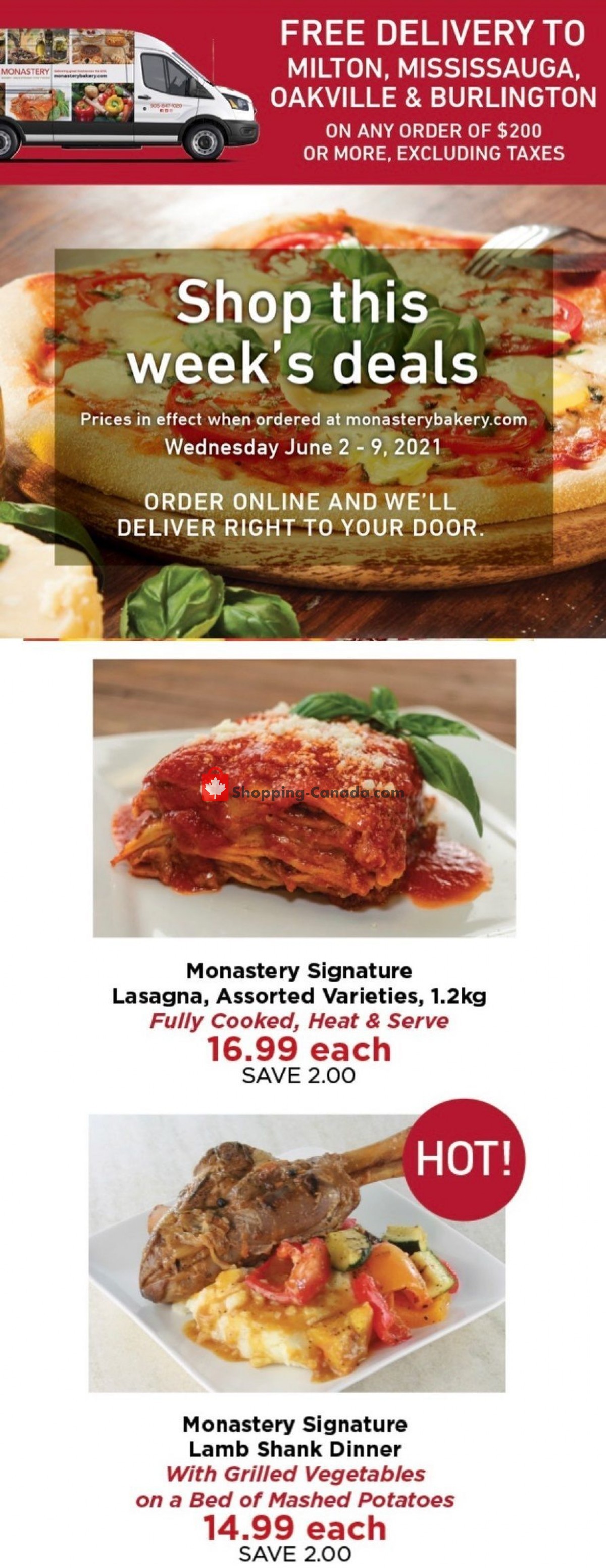 Monastery Bakery flyer from Wednesday June 2, 2021 to Wednesday June 9, 2021 - page 1