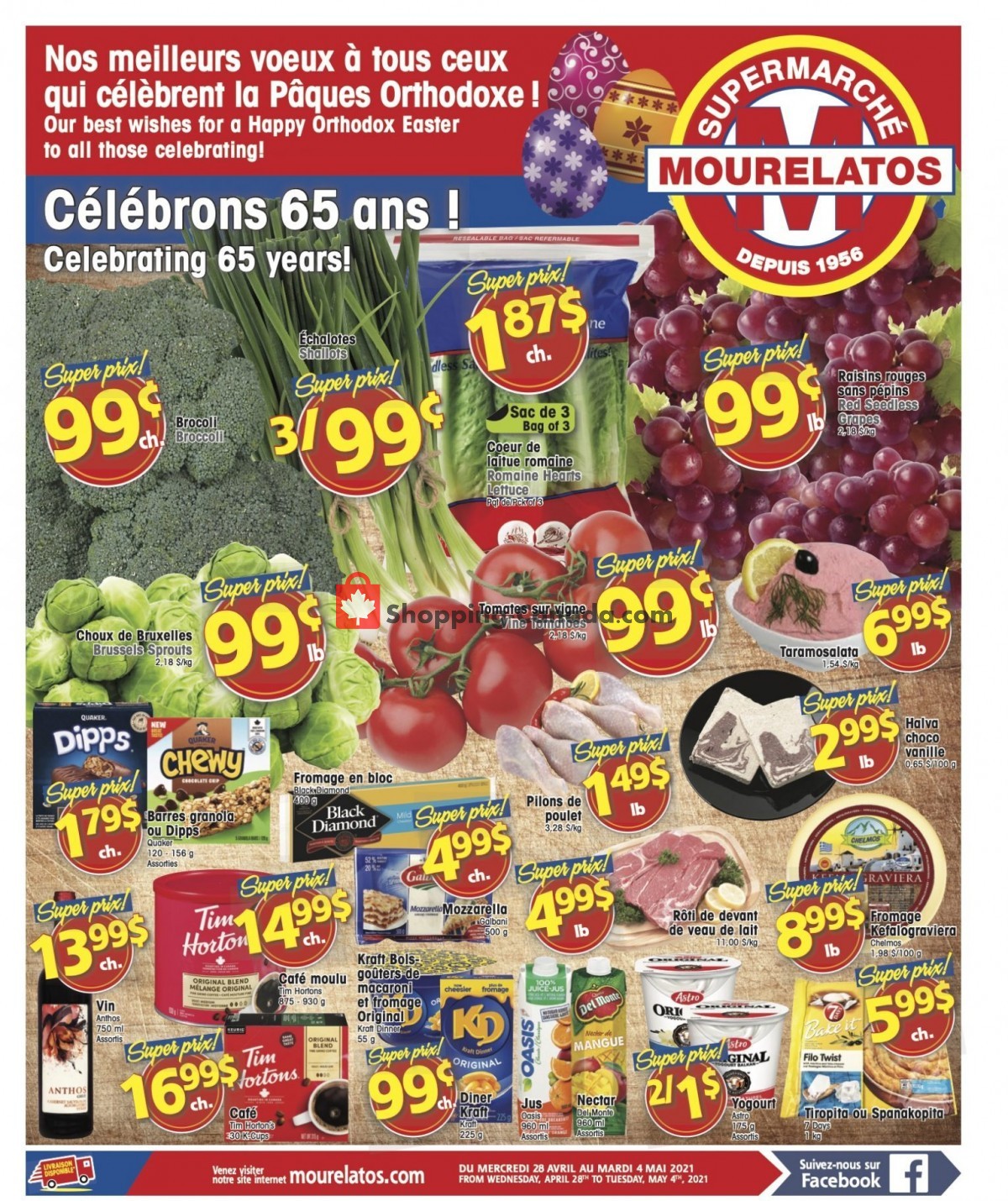 Mourelatos flyer from Wednesday April 28, 2021 to Tuesday May 4, 2021 - page 1