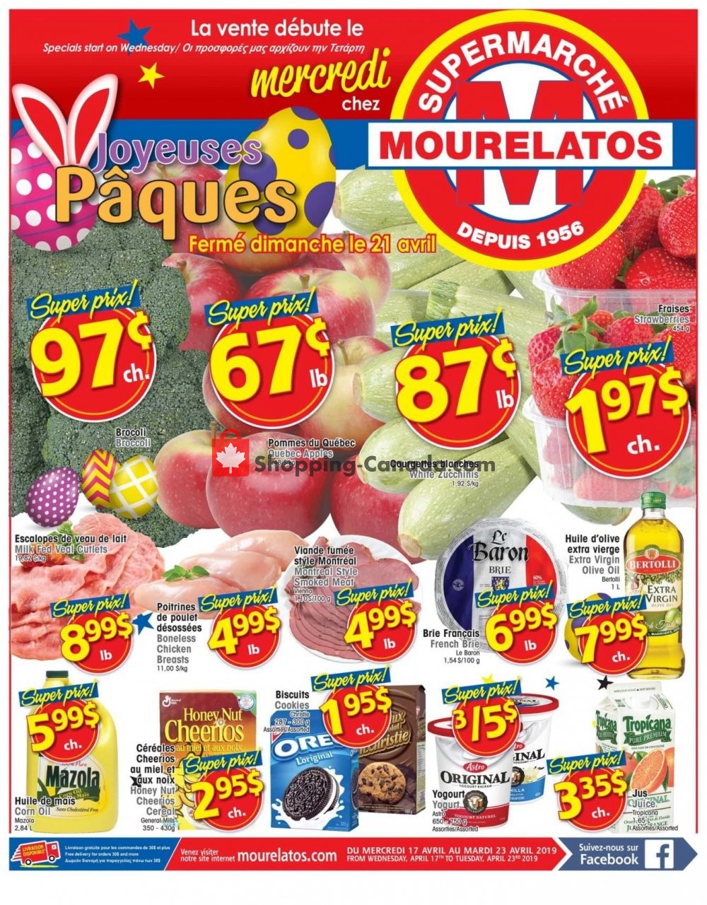 Mourelatos flyer from Wednesday April 17, 2019 to Tuesday April 23, 2019 - page 1