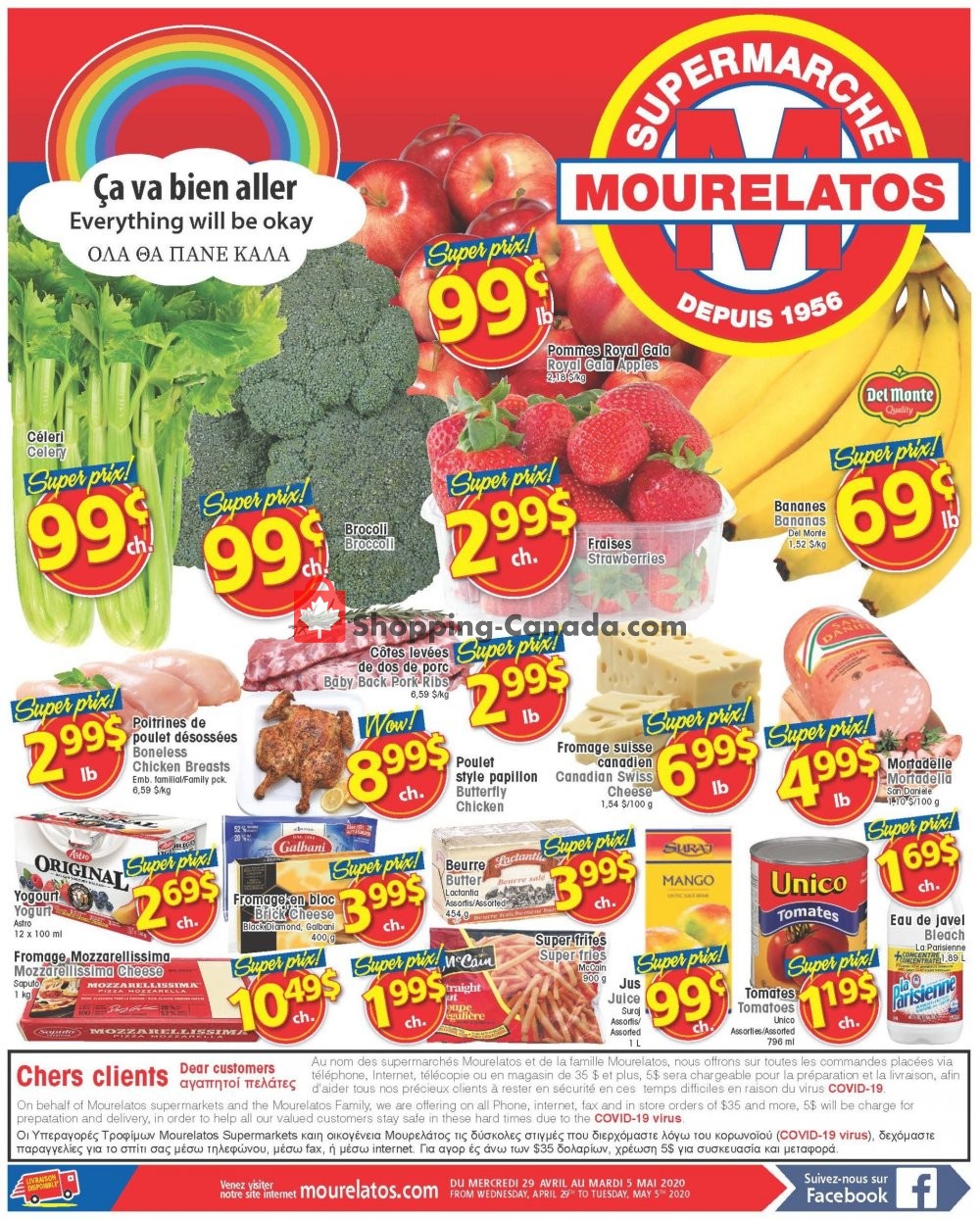Mourelatos flyer from Wednesday April 29, 2020 to Tuesday May 5, 2020 - page 1