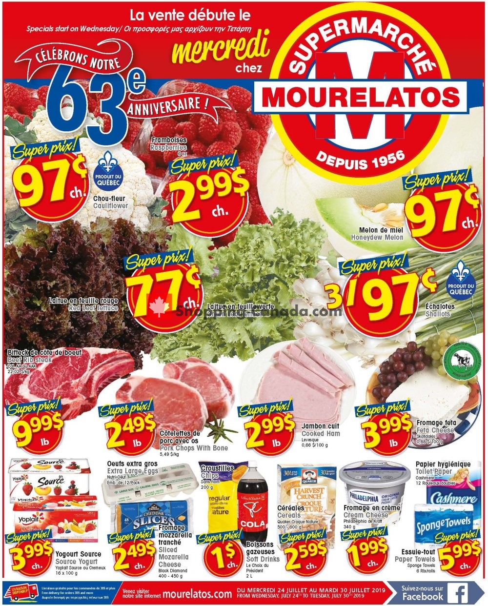 Mourelatos flyer from Wednesday July 24, 2019 to Tuesday July 30, 2019 - page 1