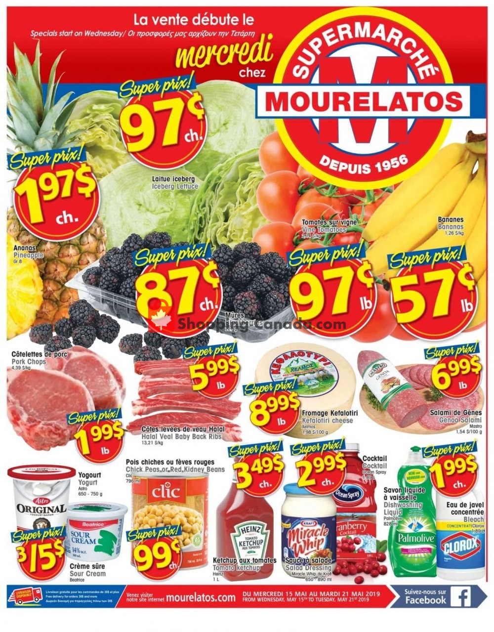 Mourelatos flyer from Wednesday May 15, 2019 to Tuesday May 21, 2019 - page 1