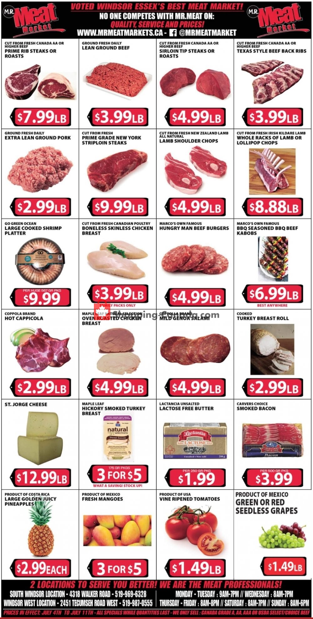 M.R. Meat Market flyer from Saturday July 4, 2020 to Saturday July 11, 2020 - page 1