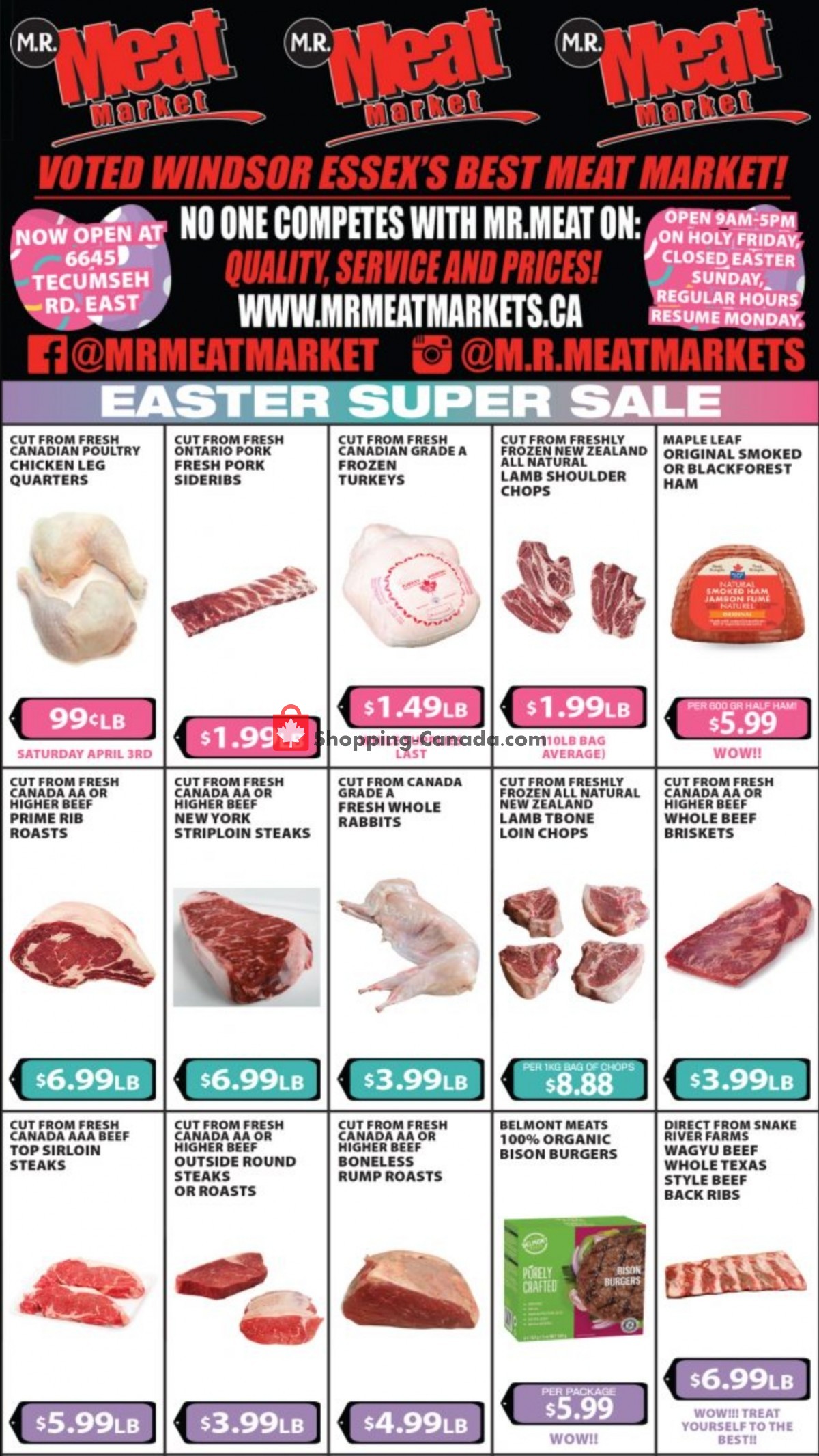 M.R. Meat Market flyer from Saturday April 3, 2021 to Saturday April 10, 2021 - page 1