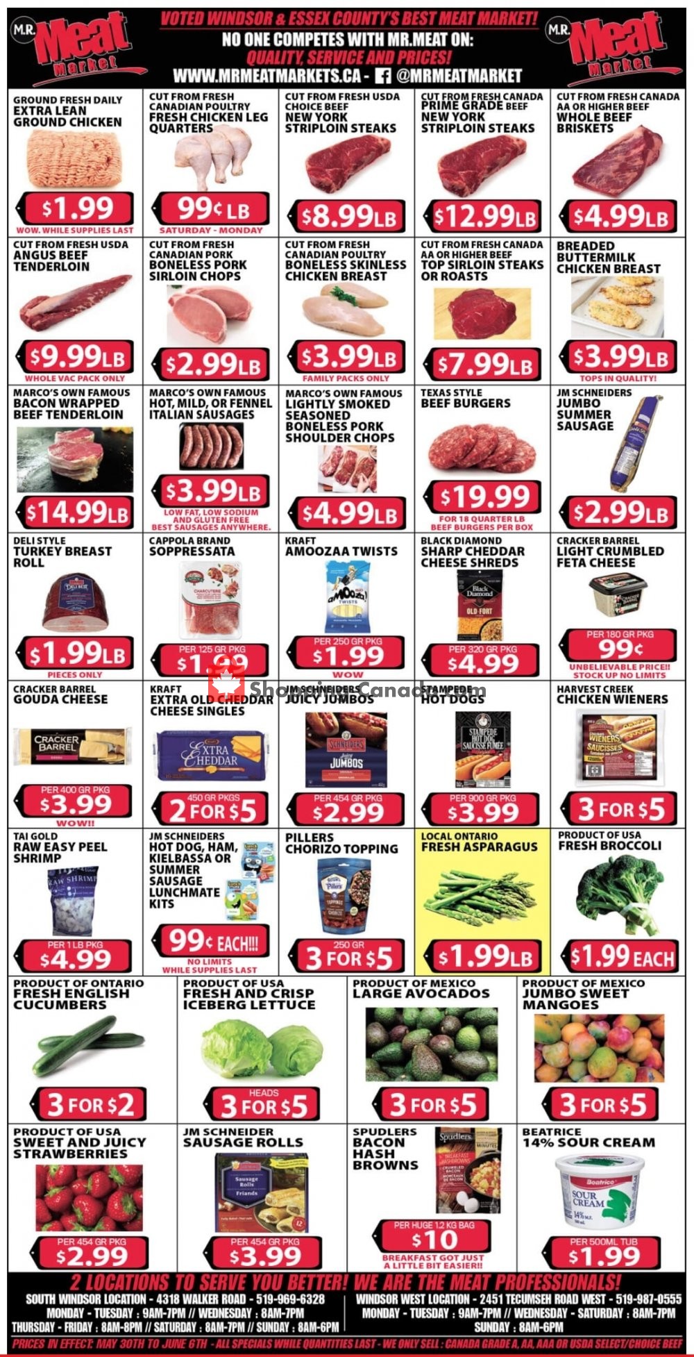 M.R. Meat Market flyer from Saturday May 30, 2020 to Saturday June 6, 2020 - page 1