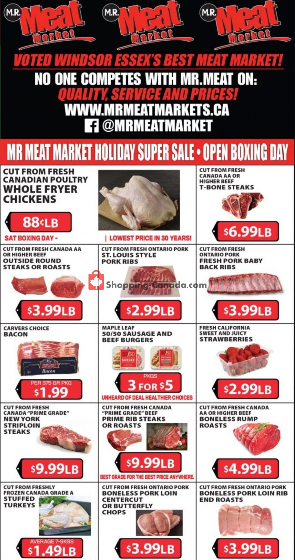 M.R. Meat Market Canada, flyer (Special Deals) December 26 January