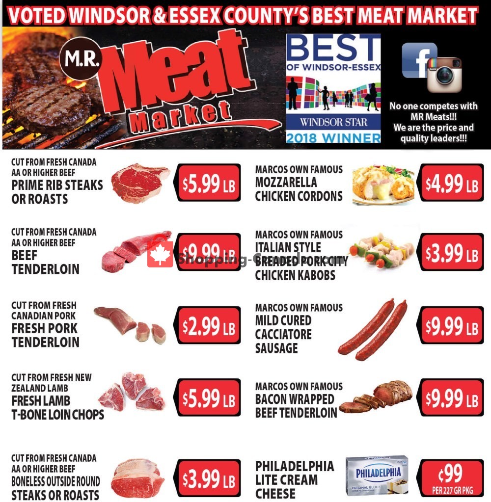 M.R. Meat Market Canada, flyer (Special Offer) April 24 April 27