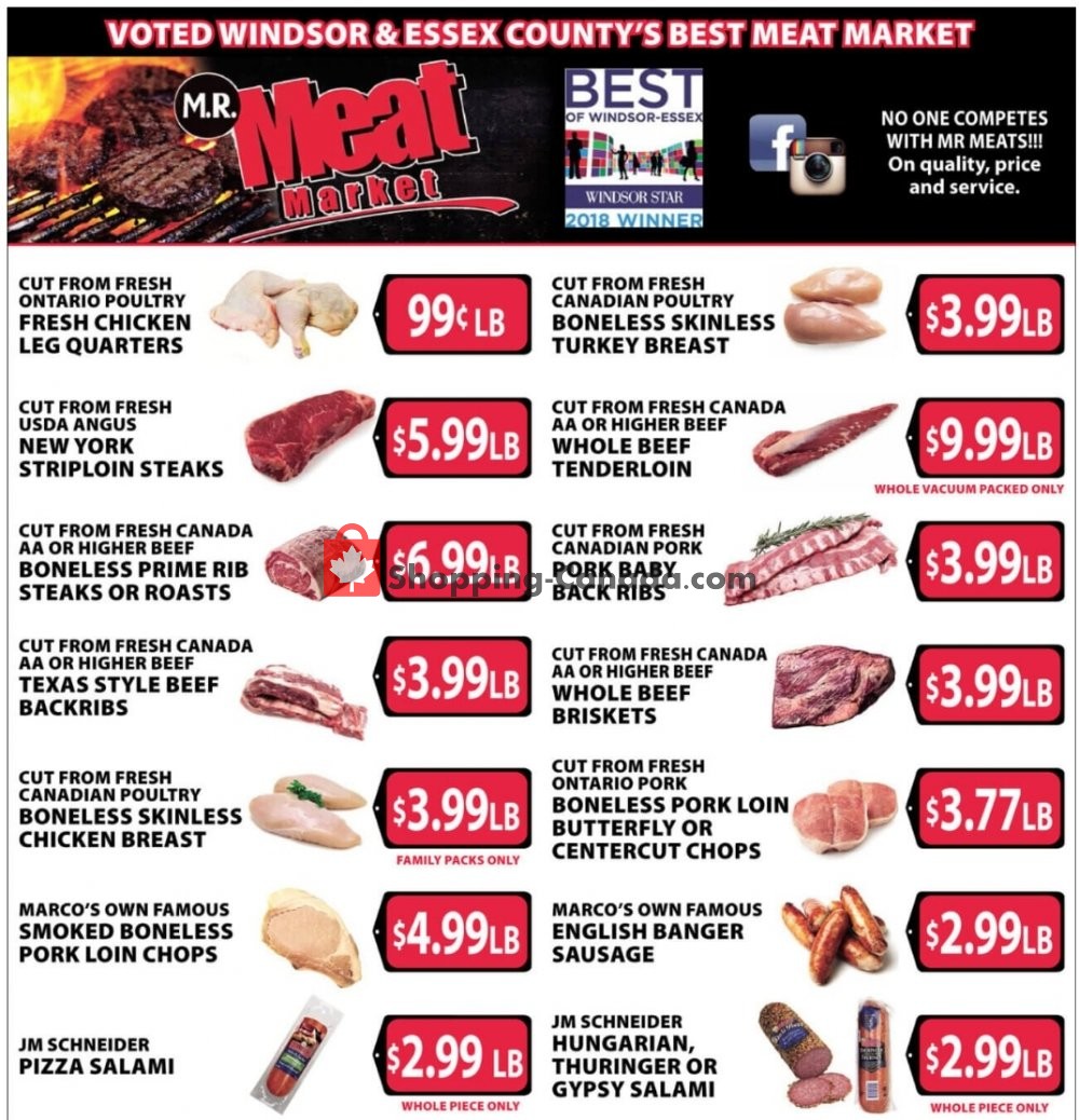 M.R. Meat Market flyer from Saturday April 25, 2020 to Saturday May 2, 2020 - page 1