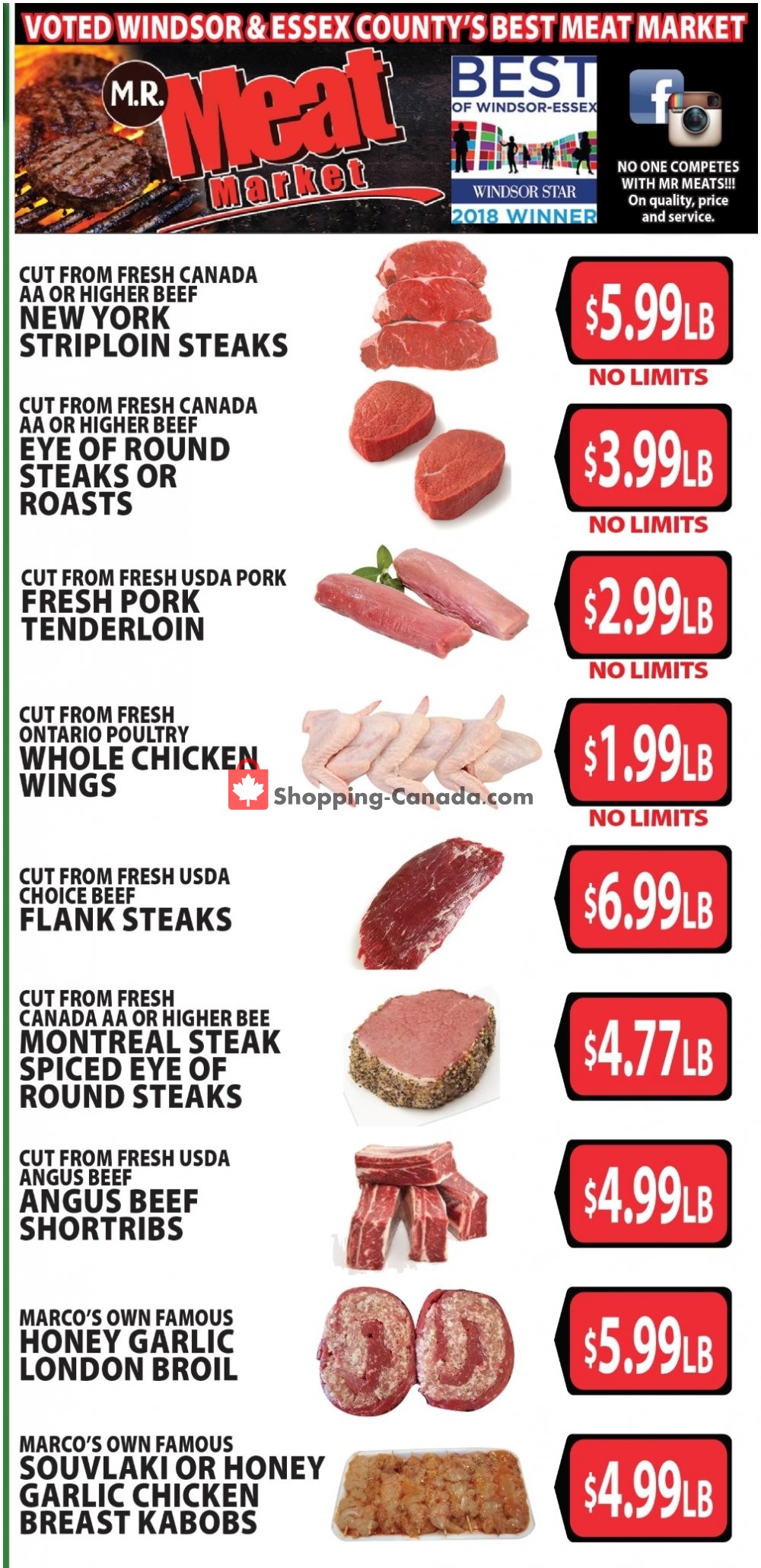 M.R. Meat Market flyer from Saturday July 20, 2019 to Saturday July 27, 2019 - page 1