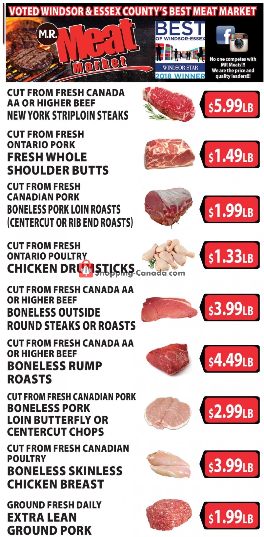 M.R. Meat Market flyer from Saturday March 9, 2019 to Saturday March 16, 2019 - page 1