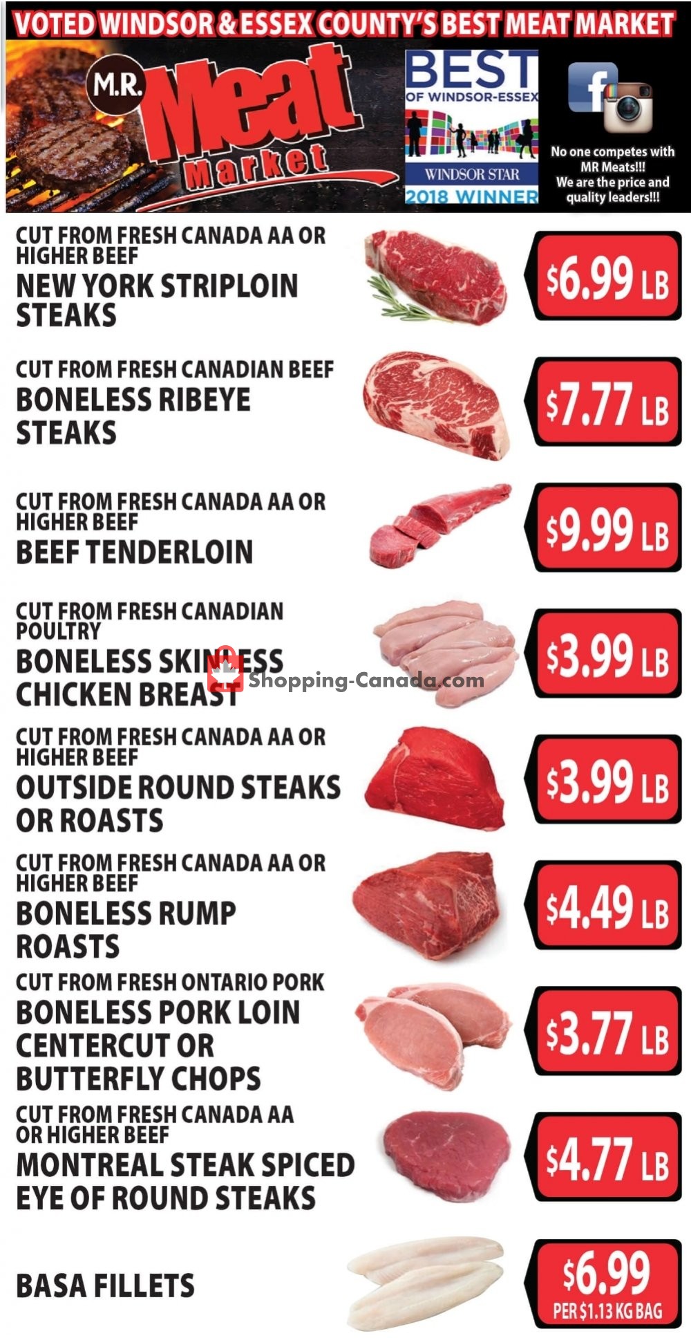 M.R. Meat Market flyer from Saturday May 4, 2019 to Saturday May 11, 2019 - page 1