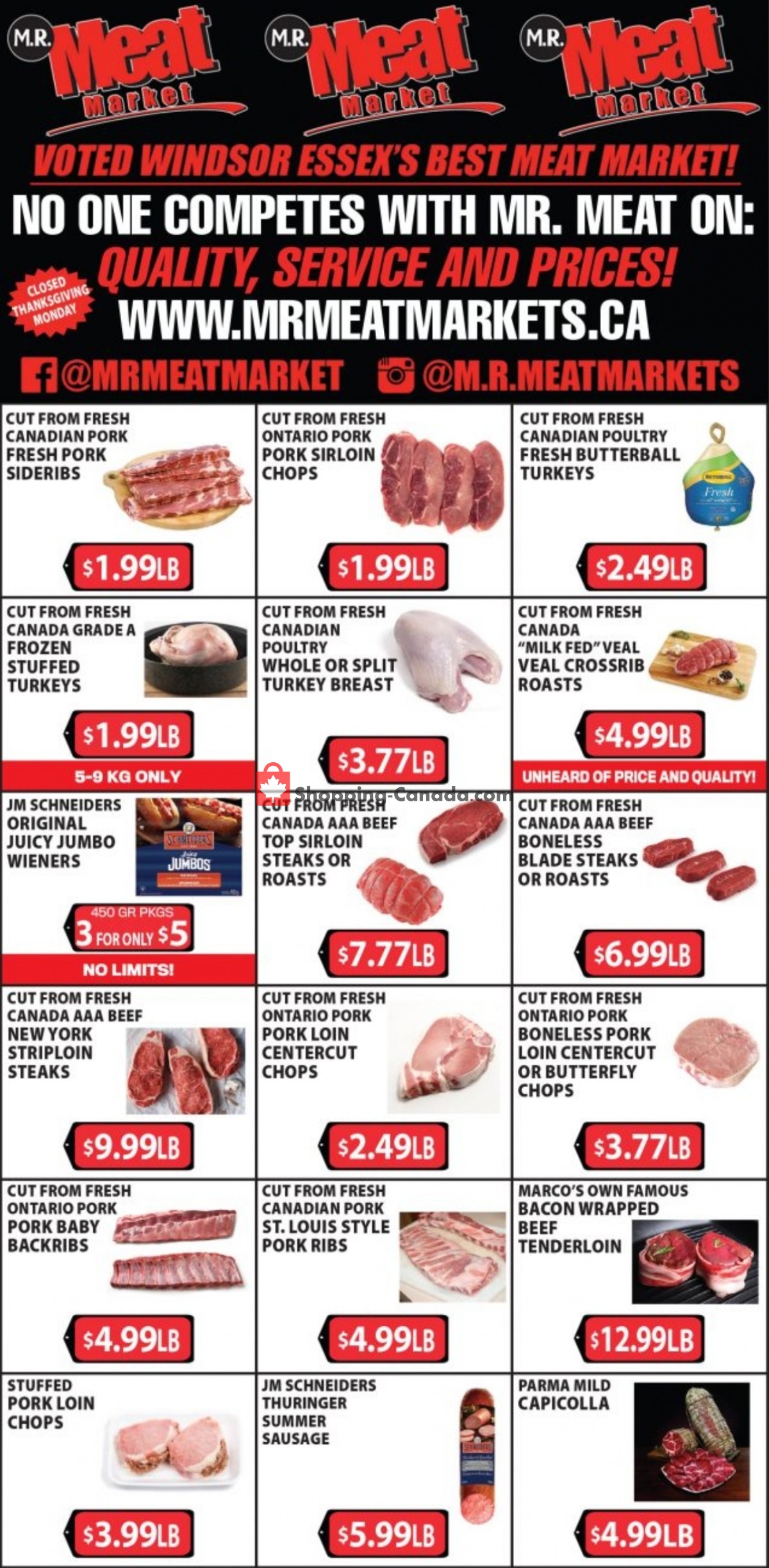 M.R. Meat Market flyer from Saturday October 9, 2021 to Saturday October 16, 2021 - page 1