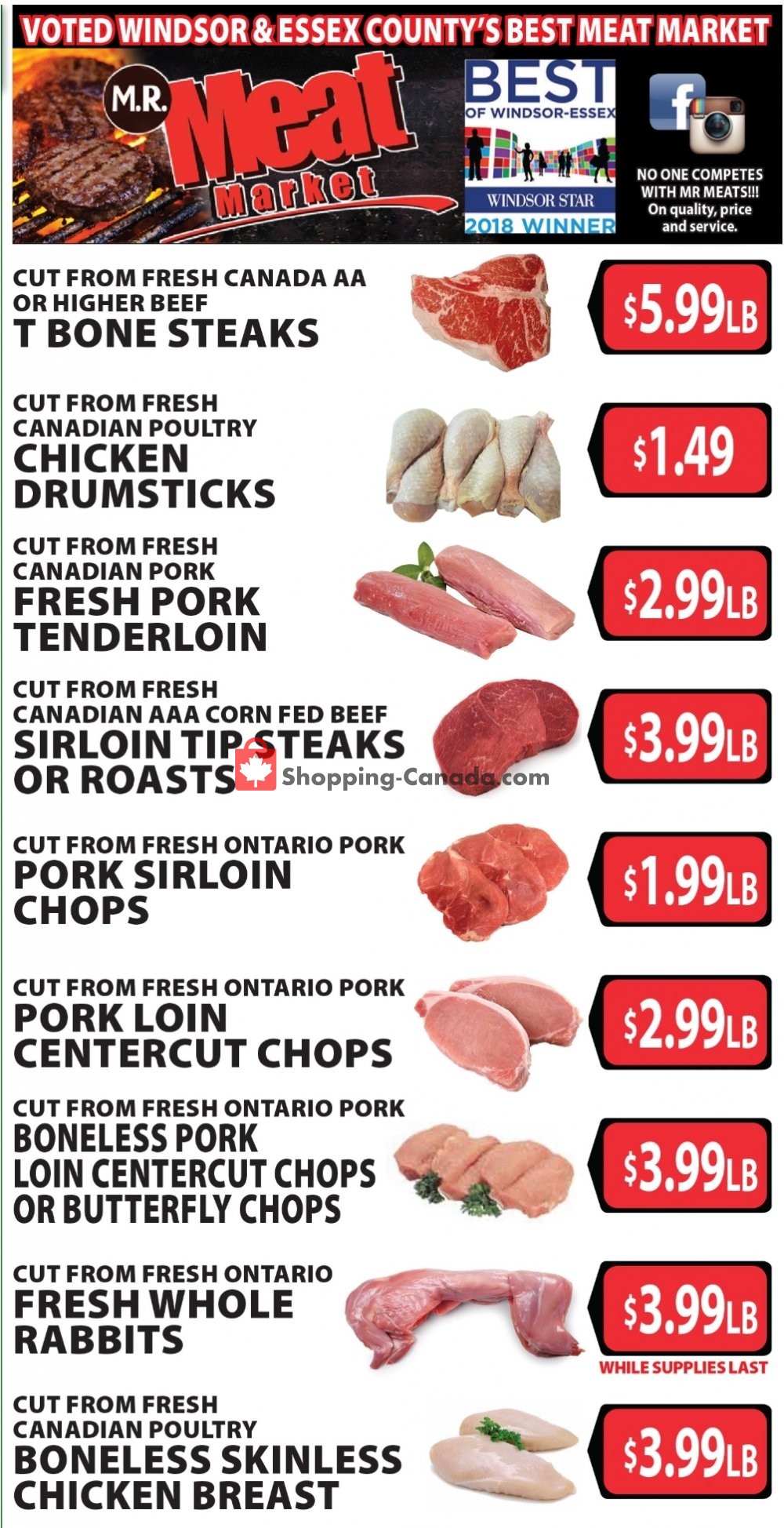 M.R. Meat Market flyer from Saturday September 7, 2019 to Saturday September 14, 2019 - page 1