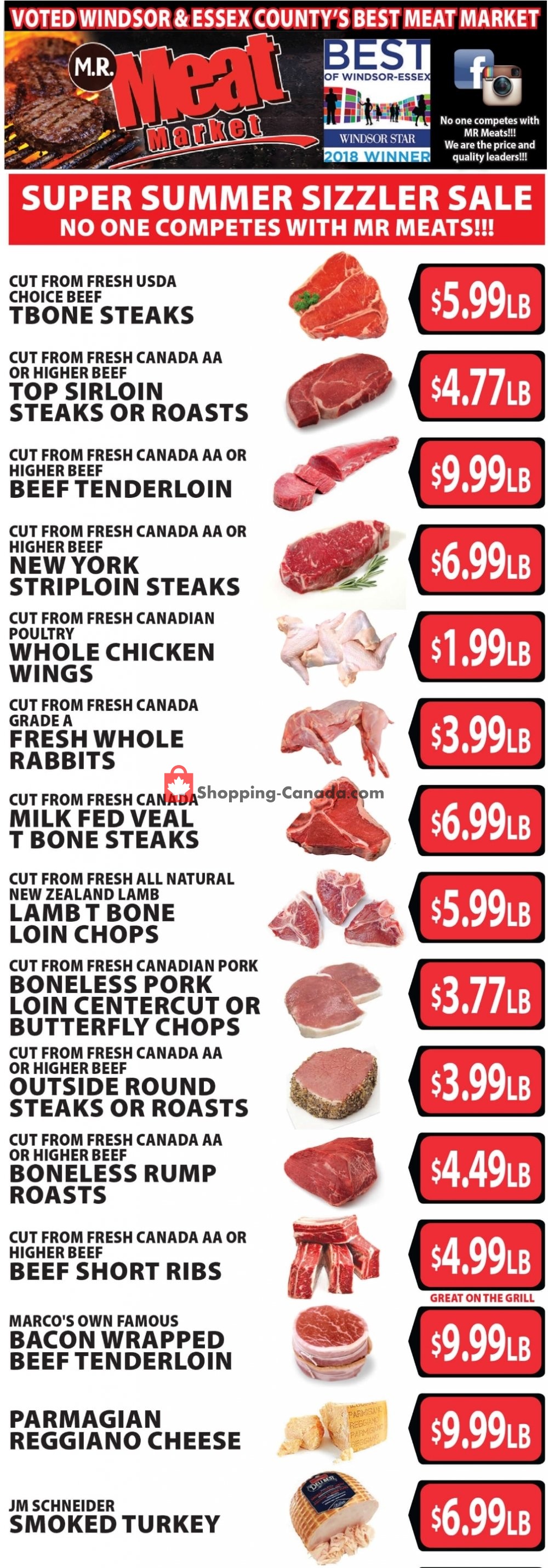 M.R. Meat Market flyer from Saturday June 22, 2019 to Saturday June 29, 2019 - page 1