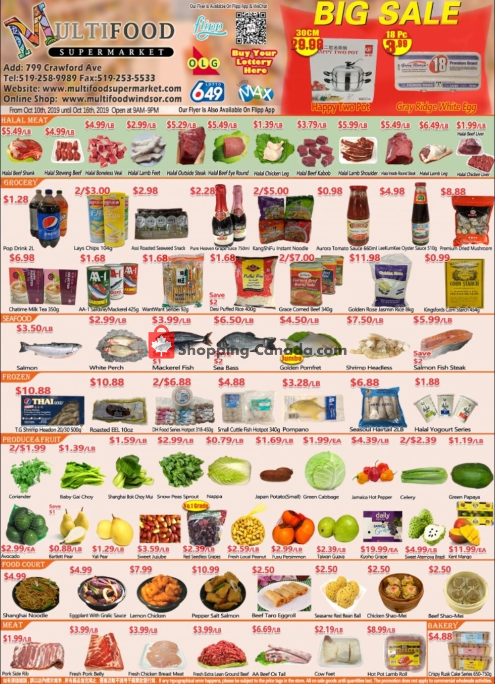 MultiFood Supermarket flyer from Thursday October 10, 2019 to Wednesday October 16, 2019 - page 1