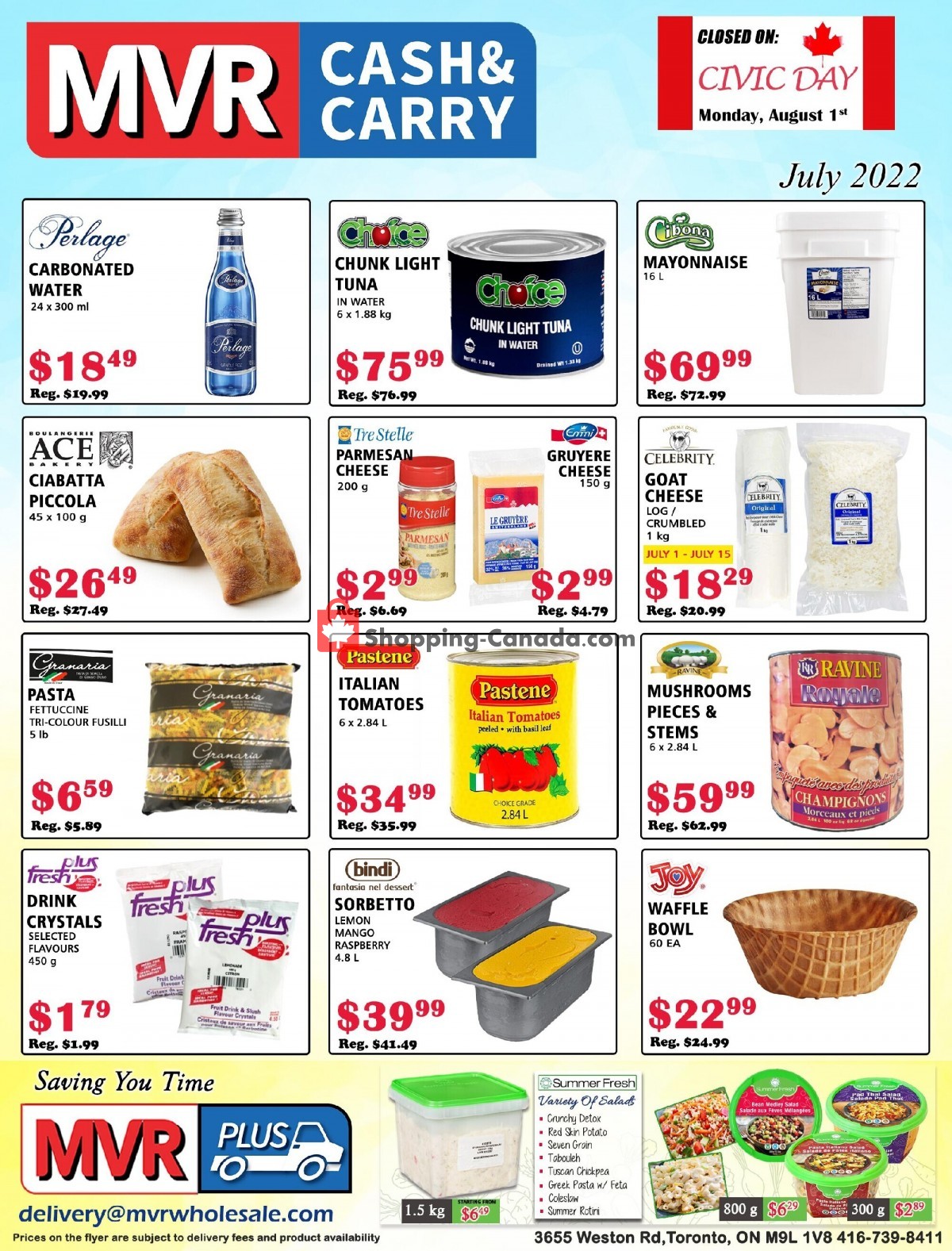 MVR Cash & Carry Canada, flyer (Special Offer) July 1 July 31