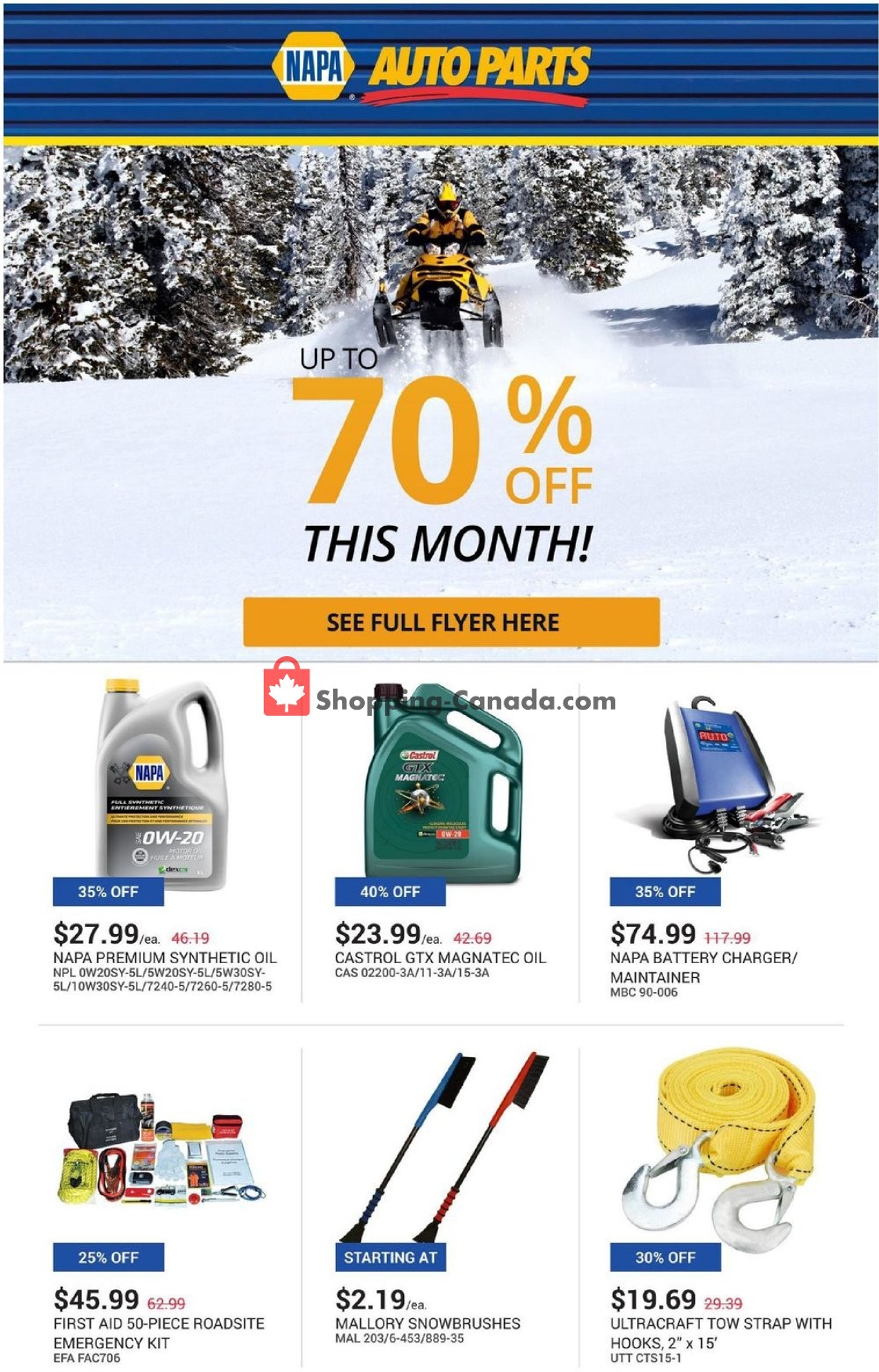 NAPA flyer from Friday February 1, 2019 to Thursday February 28, 2019 - page 1