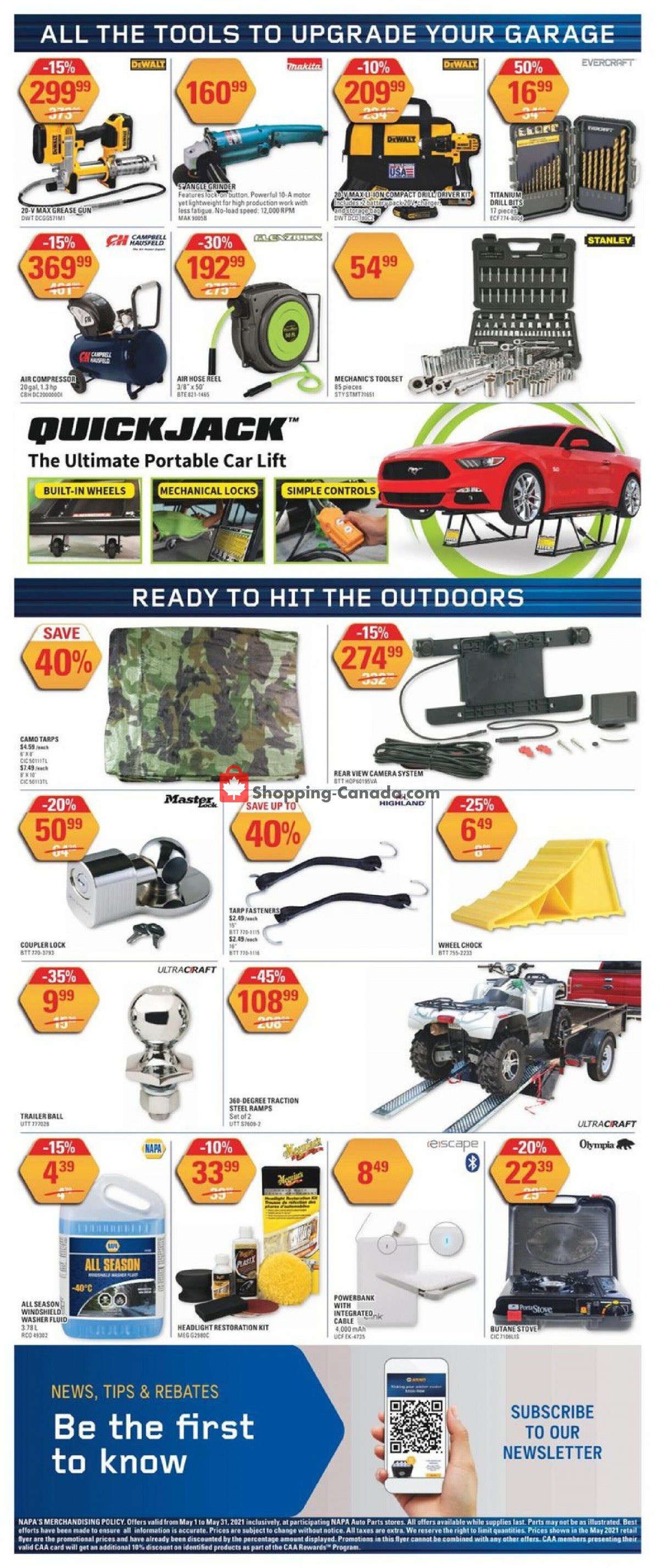 NAPA flyer from Saturday May 1, 2021 to Monday May 31, 2021 - page 4