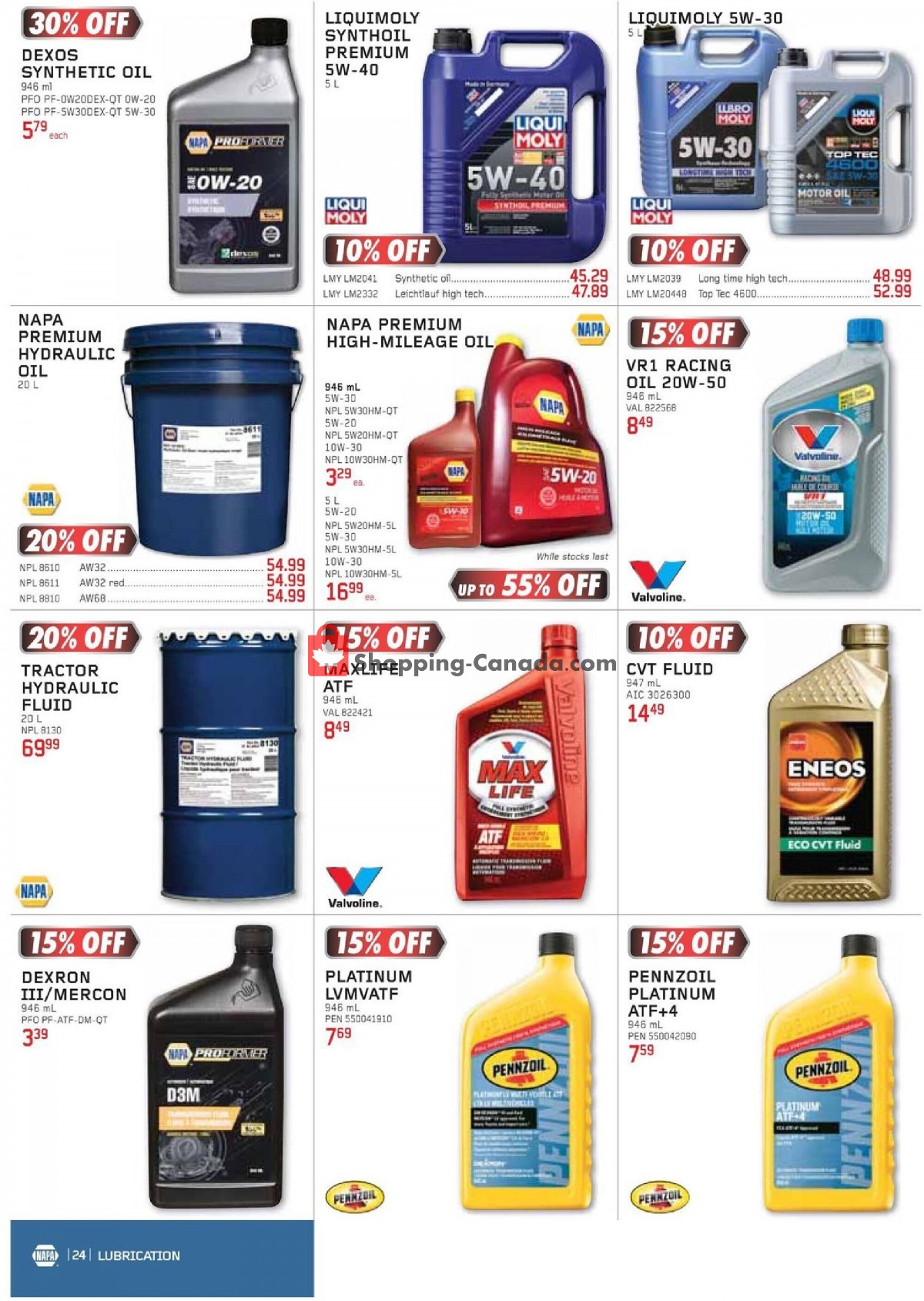 NAPA flyer from Thursday April 1, 2021 to Wednesday June 30, 2021 - page 24