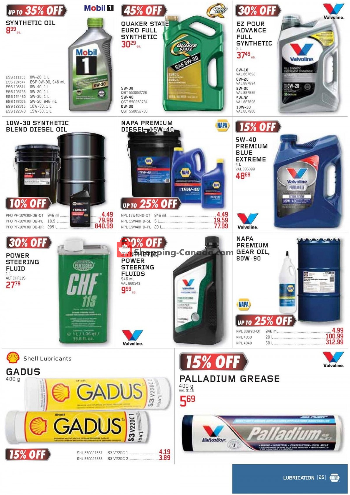 NAPA flyer from Thursday April 1, 2021 to Wednesday June 30, 2021 - page 25