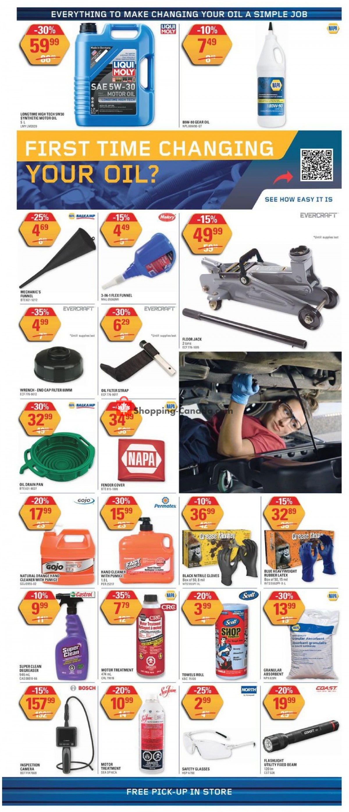 NAPA Canada, flyer (Spring Back Into Action) April 1 April 30