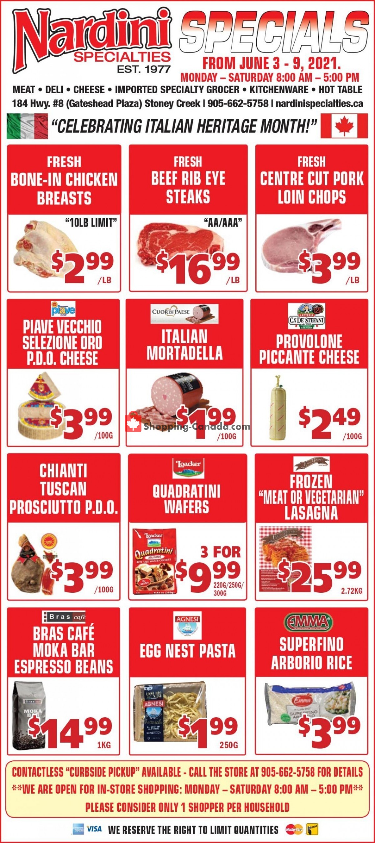Nardini Specialties flyer from Thursday June 3, 2021 to Wednesday June 9, 2021 - page 1