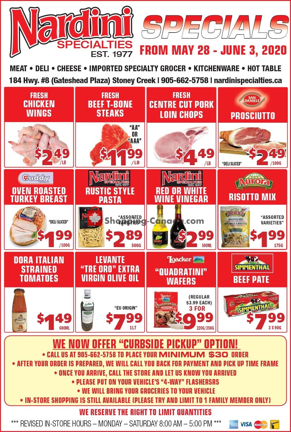 Nardini Specialties flyer from Thursday May 28, 2020 to Wednesday June 3, 2020 - page 1