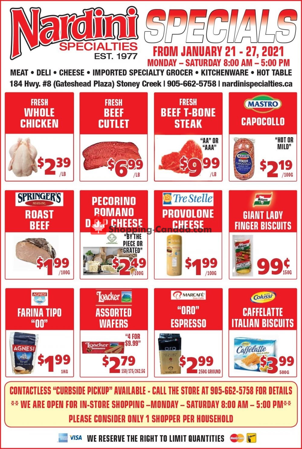 Nardini Specialties flyer from Thursday January 21, 2021 to Wednesday January 27, 2021 - page 1
