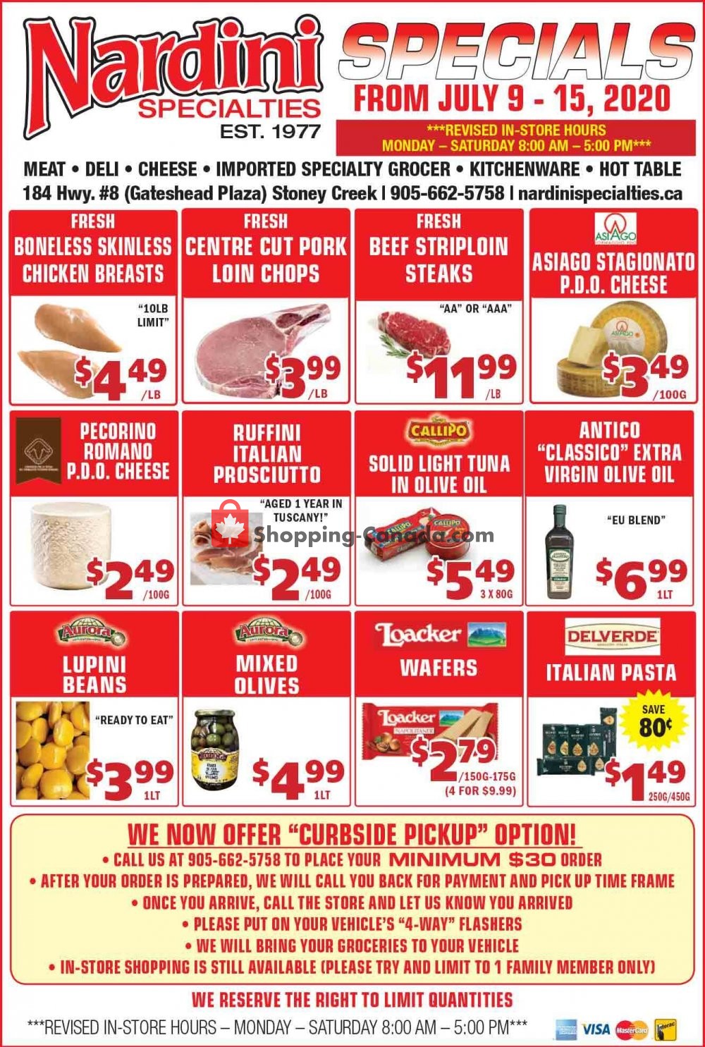 Nardini Specialties flyer from Thursday July 9, 2020 to Wednesday July 15, 2020 - page 1