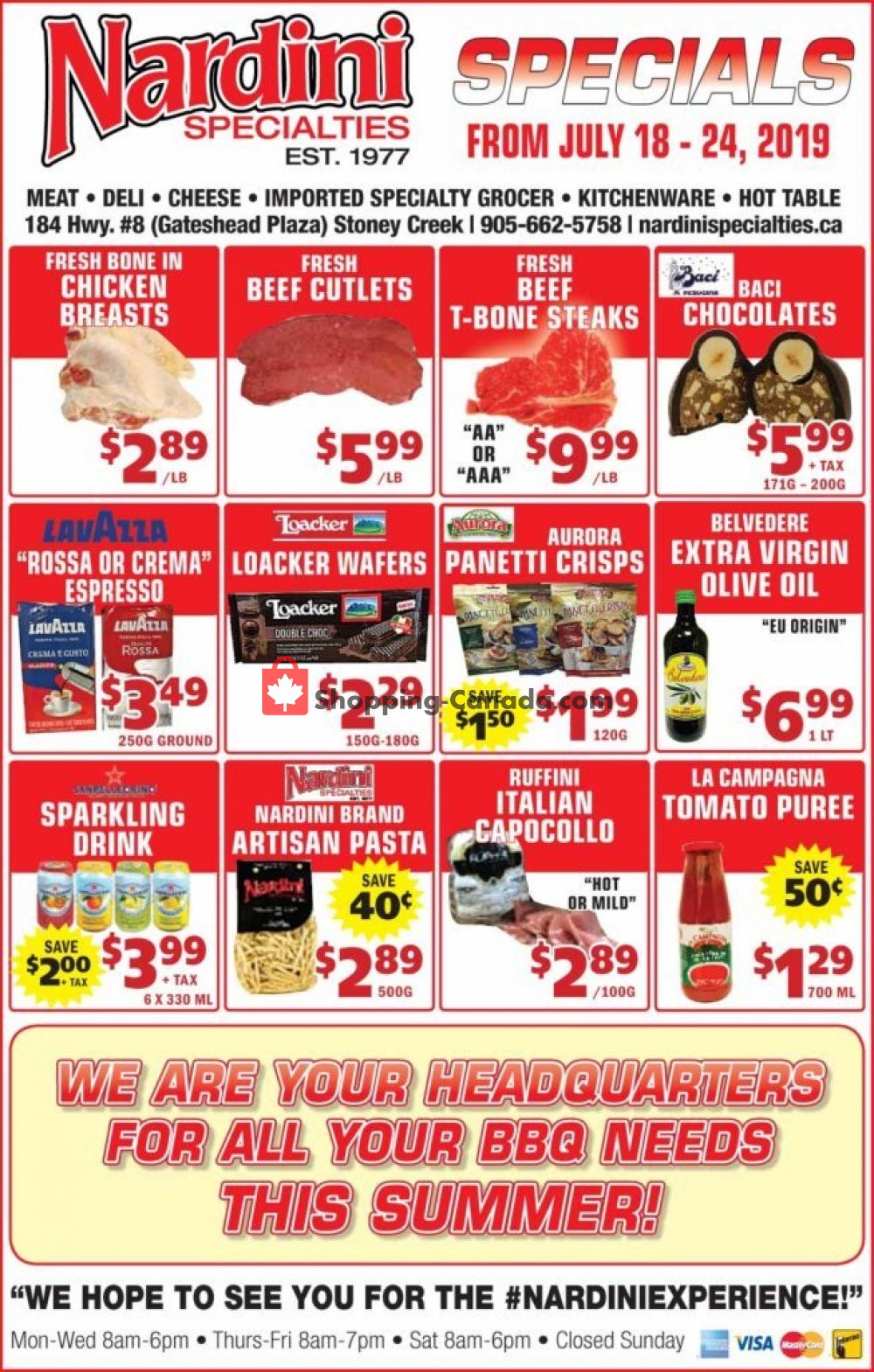 Nardini Specialties flyer from Thursday July 18, 2019 to Wednesday July 24, 2019 - page 1