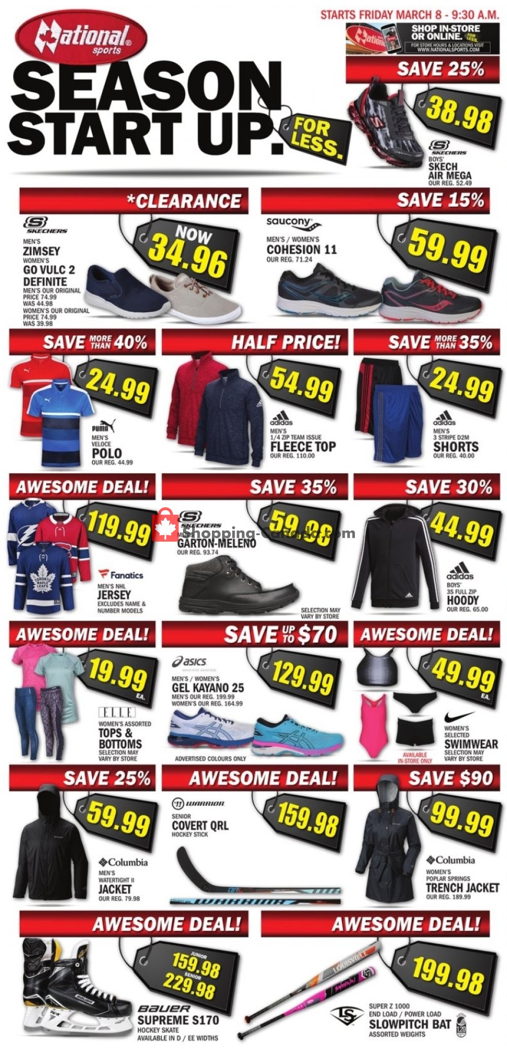 National Sports flyer from Friday March 8, 2019 to Thursday March 21, 2019 - page 1