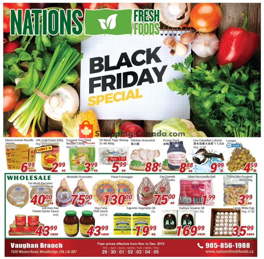 Nations Fresh Foods Canada, flyer (Black Friday Sale Vaughan