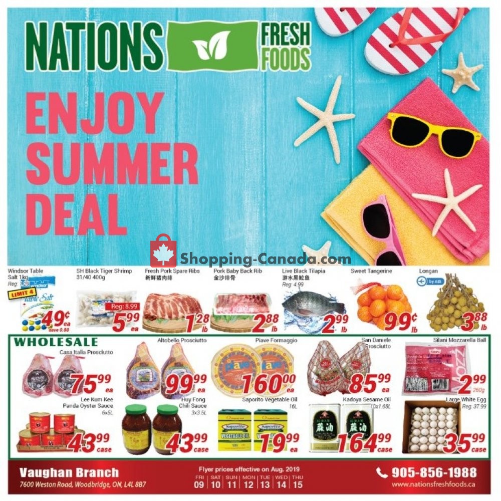Nations Fresh Foods flyer from Friday August 9, 2019 to Thursday August 15, 2019 - page 1