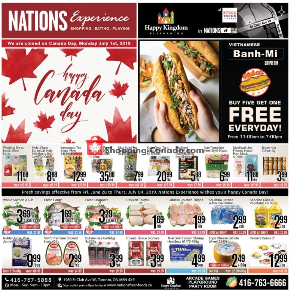 Nations Fresh Foods flyer from Friday June 28, 2019 to Thursday July 4, 2019 - page 1