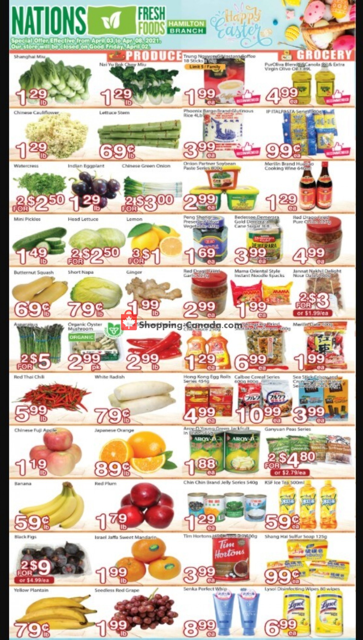 Nations Fresh Foods flyer from Friday April 2, 2021 to Thursday April 8, 2021 - page 1