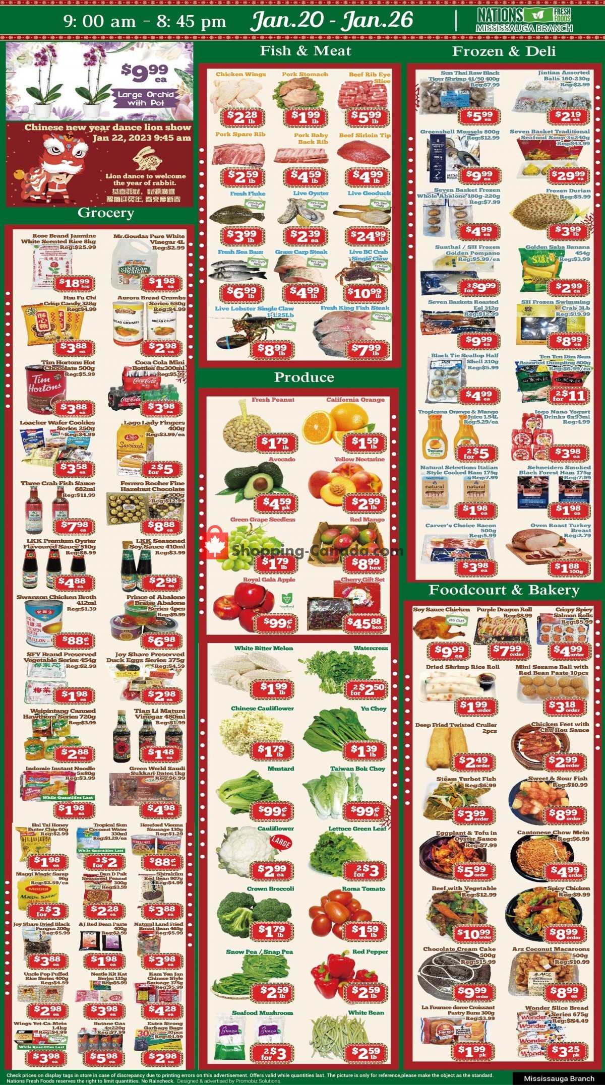 Nations Fresh Foods flyer from Friday January 20, 2023 to Thursday January 26, 2023 - page 1