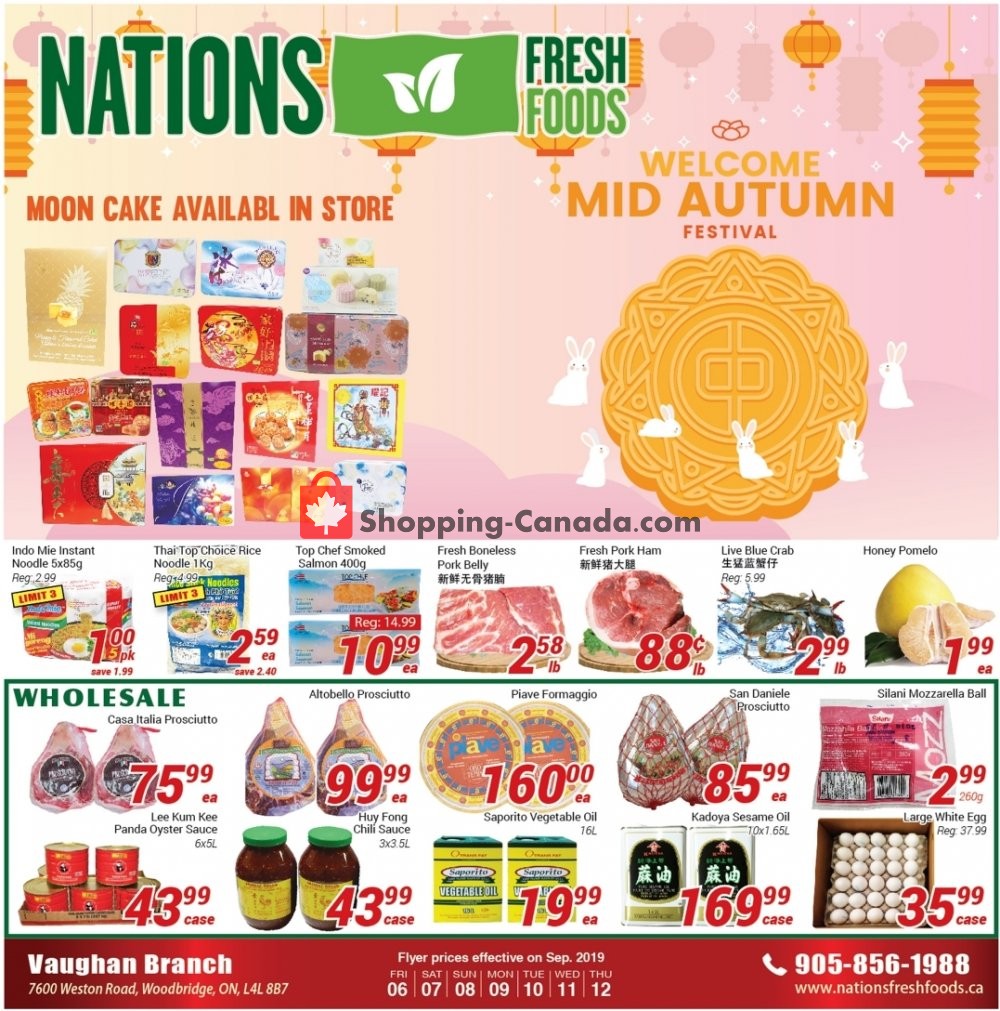 Nations Fresh Foods flyer from Friday September 6, 2019 to Thursday September 12, 2019 - page 1
