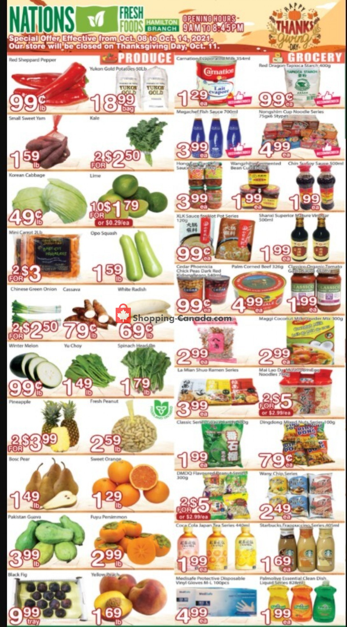 Nations Fresh Foods flyer from Friday October 8, 2021 to Thursday October 14, 2021 - page 1