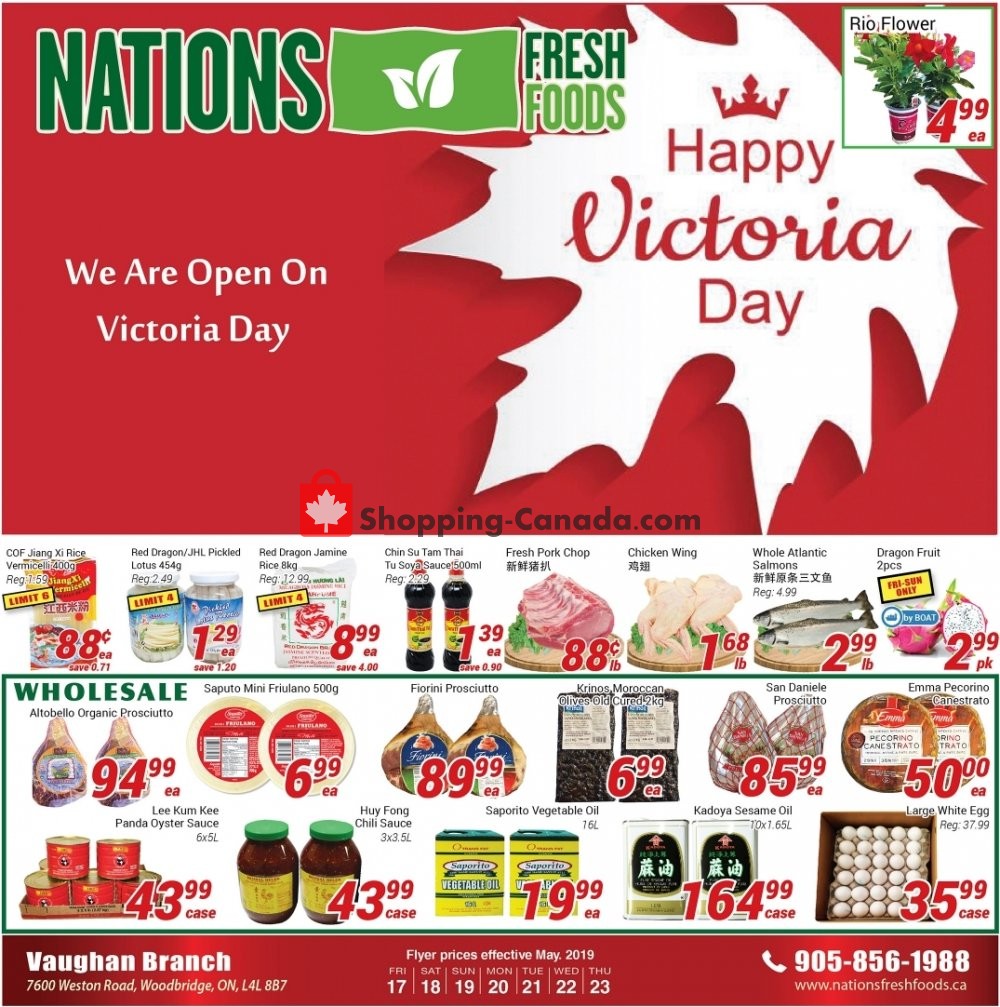 Nations Fresh Foods flyer from Friday May 17, 2019 to Thursday May 23, 2019 - page 1