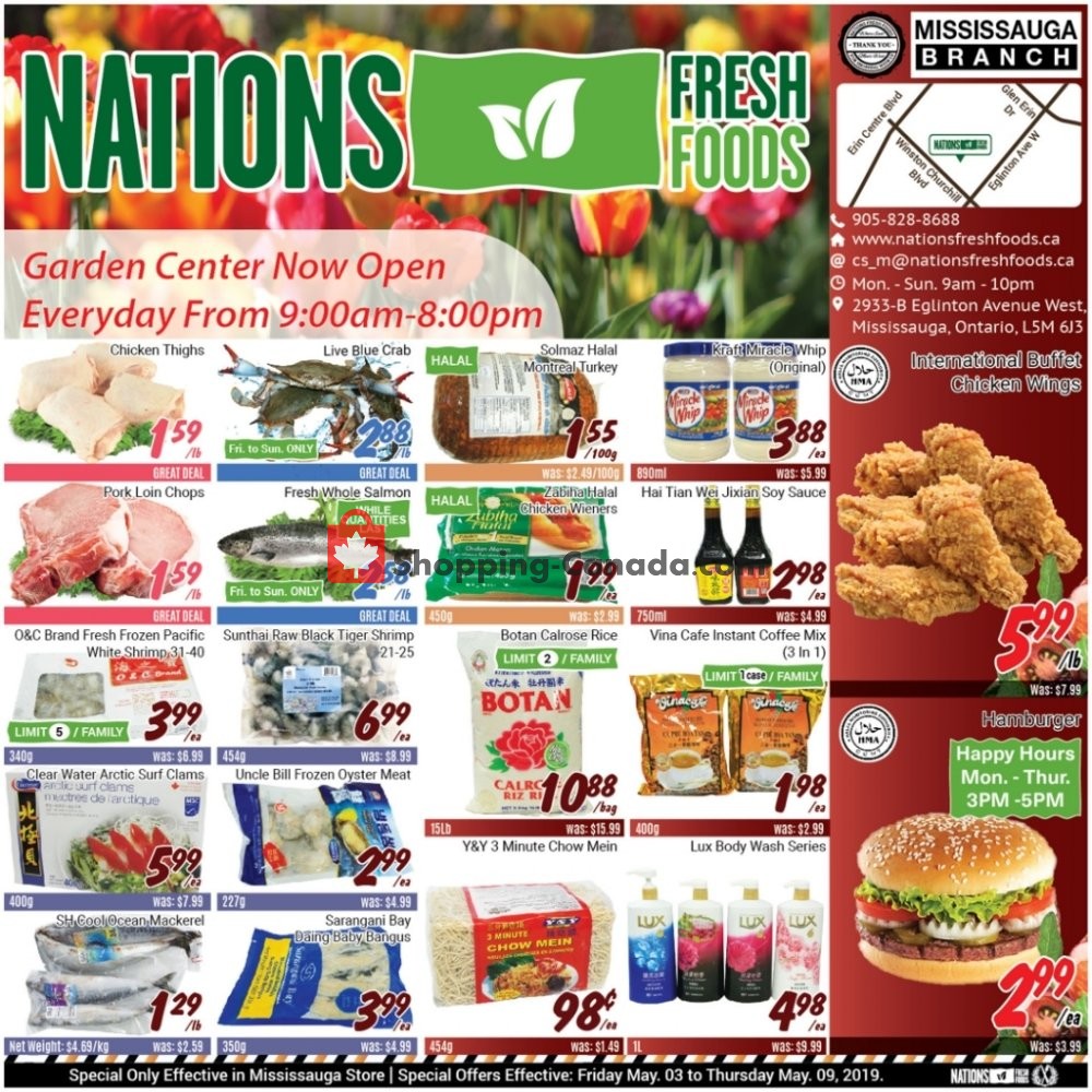 Nations Fresh Foods flyer from Friday May 3, 2019 to Thursday May 9, 2019 - page 1