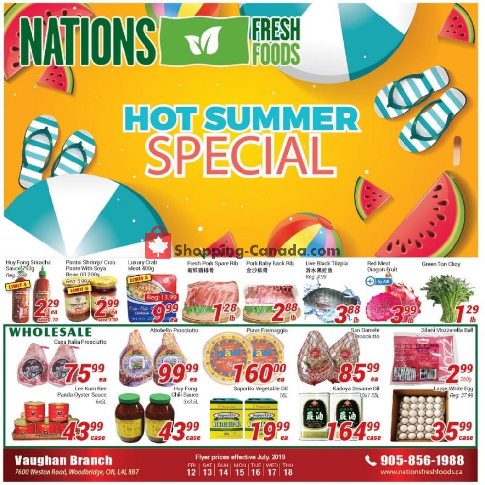 Nations Fresh Foods flyer from Friday July 12, 2019 to Thursday July 18, 2019 - page 1