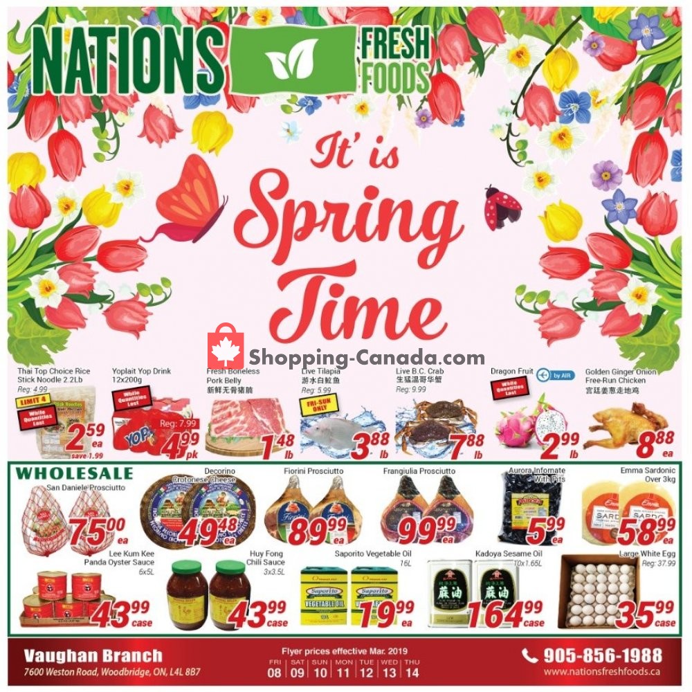 Nations Fresh Foods flyer from Friday March 8, 2019 to Thursday March 14, 2019 - page 1