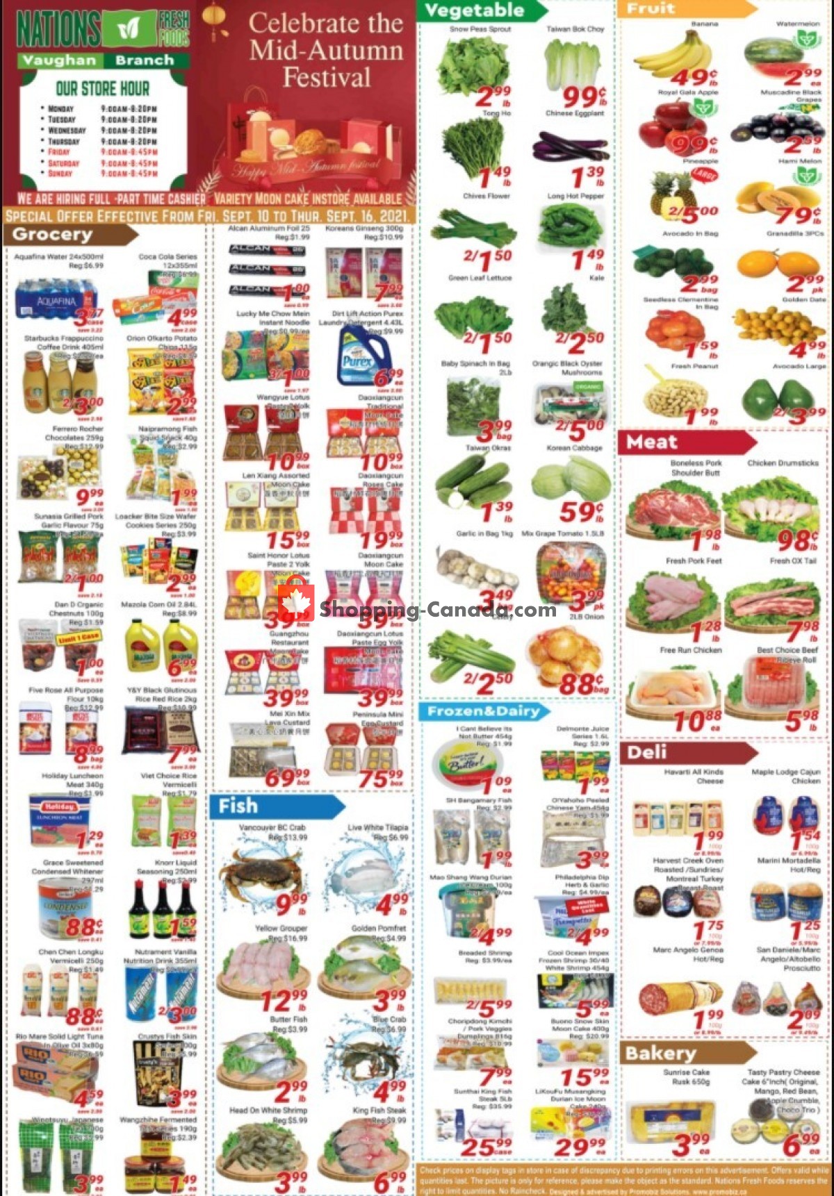 Nations Fresh Foods flyer from Friday September 10, 2021 to Thursday September 16, 2021 - page 1