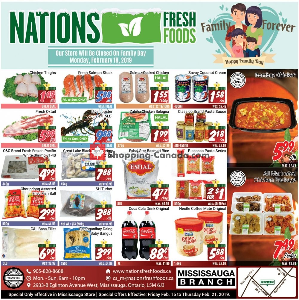 Nations Fresh Foods flyer from Friday February 15, 2019 to Thursday February 21, 2019 - page 1