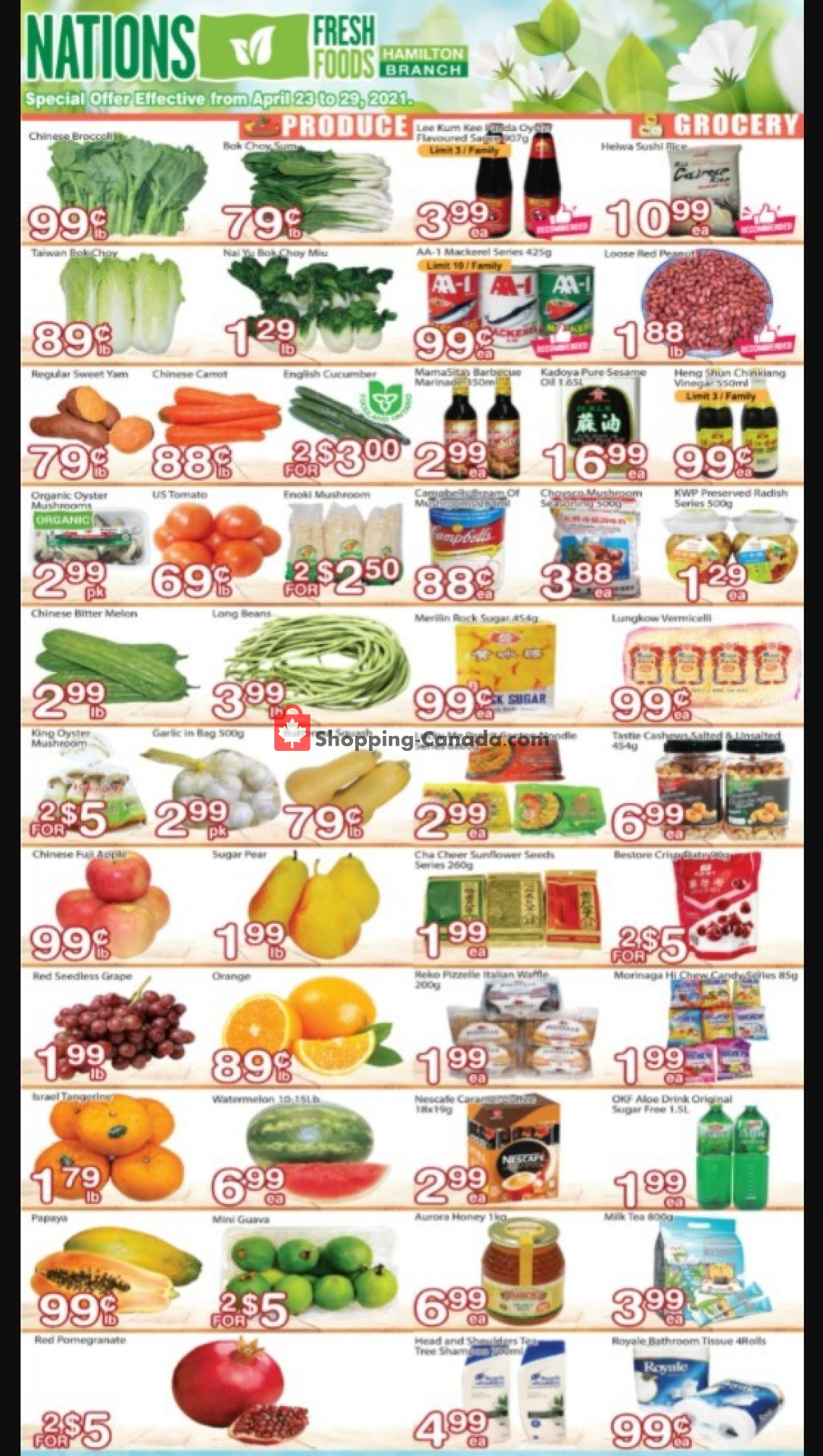 Nations Fresh Foods flyer from Friday April 23, 2021 to Thursday April 29, 2021 - page 1