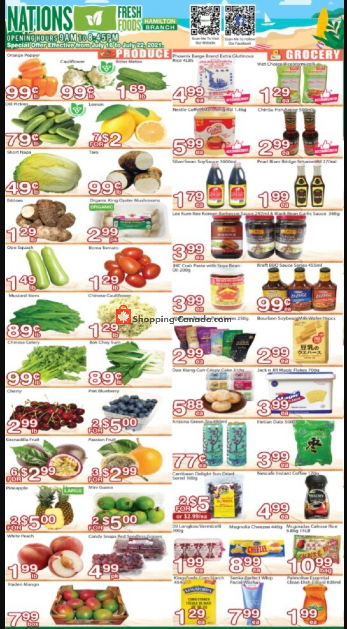 Nations Fresh Foods flyer from Friday July 16, 2021 to Thursday July 22, 2021 - page 1