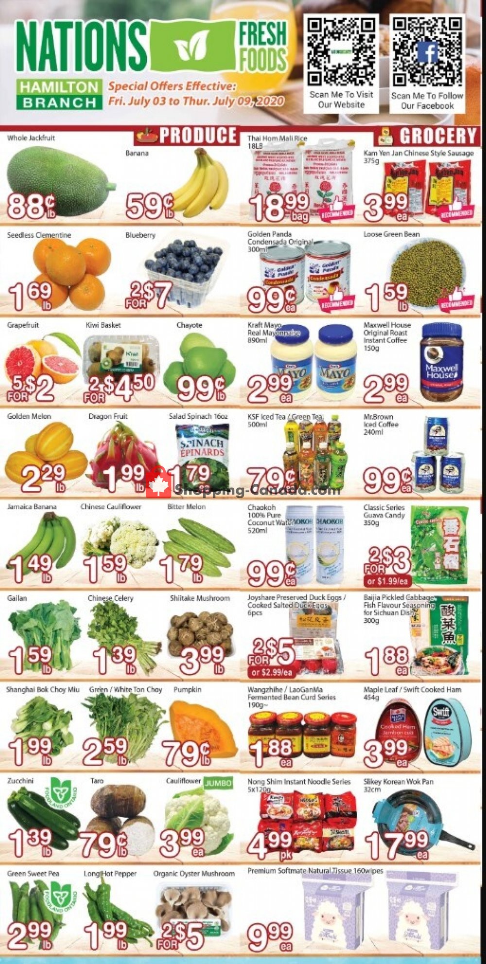 Nations Fresh Foods flyer from Friday July 3, 2020 to Thursday July 9, 2020 - page 1