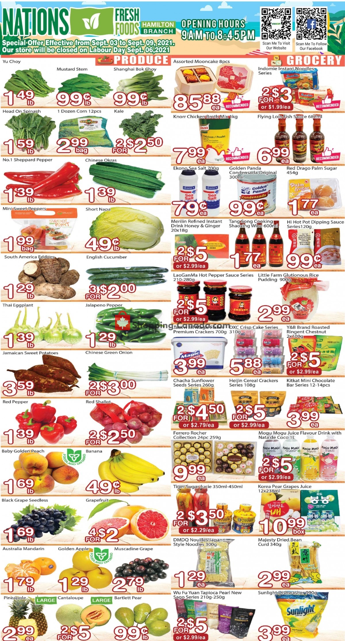 Nations Fresh Foods flyer from Friday September 3, 2021 to Thursday September 9, 2021 - page 1